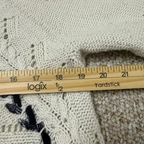 Knitted & Knotted Ribboned Cables Sweater Medium Cable Knit Ribbon Anthropologie - Picture 8 of 11